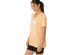 ASICS SUNFLOWER SLOGAN V-NECK-Women Extended Sizes|T-Shirts & Tops
