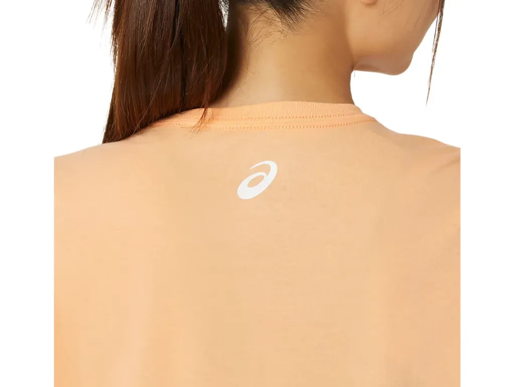 ASICS SUNFLOWER SLOGAN V-NECK-Women Extended Sizes|T-Shirts & Tops