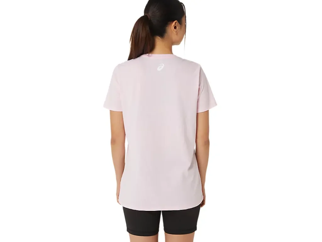 ASICS SUNFLOWER SLOGAN V-NECK-Women Extended Sizes|T-Shirts & Tops