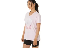ASICS SUNFLOWER SLOGAN V-NECK-Women Extended Sizes|T-Shirts & Tops