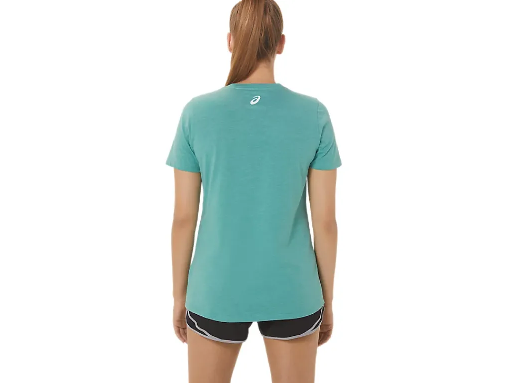 ASICS SUNFLOWER SLOGAN V-NECK-Women Extended Sizes|T-Shirts & Tops