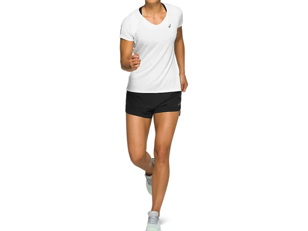 ASICS V-NECK SHORT SLEEVE TOP-Women T-Shirts & Tops